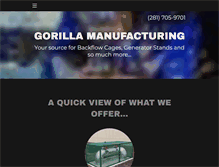 Tablet Screenshot of gorillacages.com